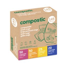 Compostable Snack Bags, Variety Pack