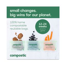 Home Compostable Resealable Bags, Variety Pack