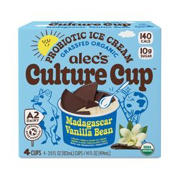 Organic Madagascar Vanilla Probiotic Ice Cream Cups
