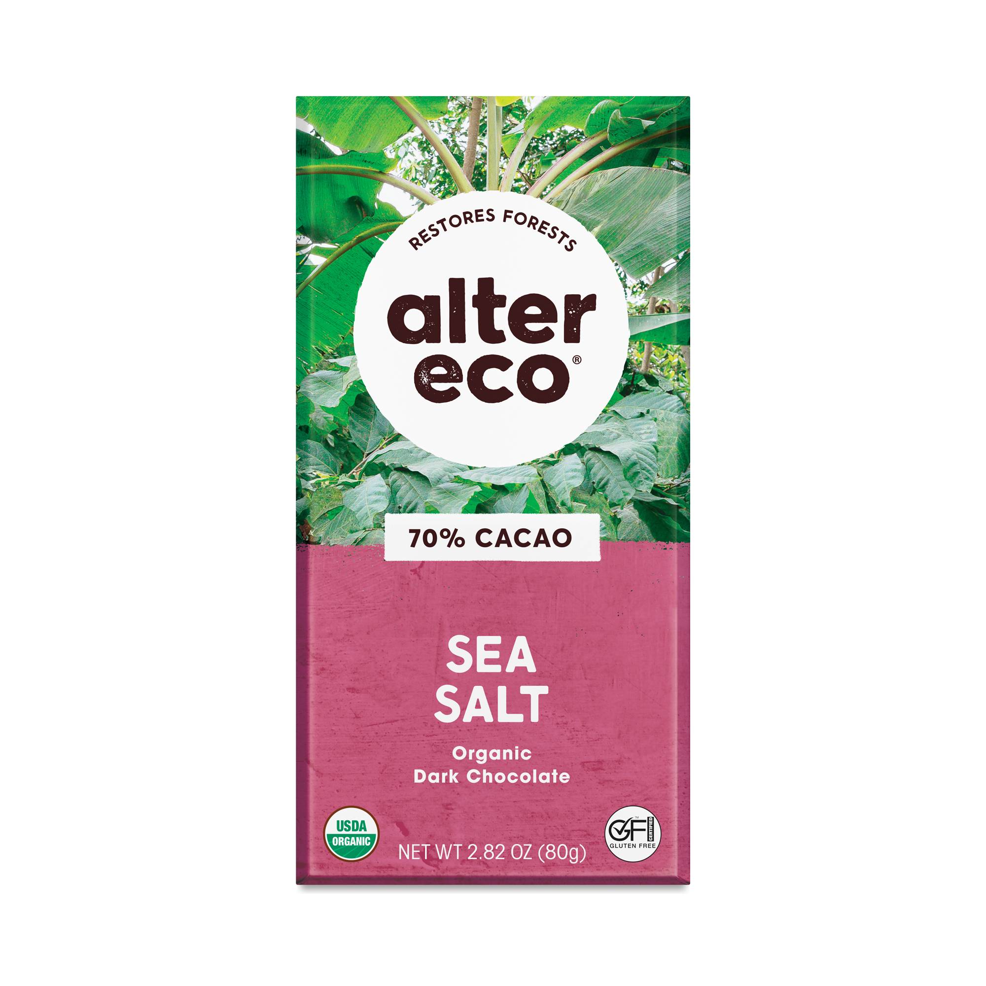 Organic Chocolate, Dark Chocolate Sea Salt