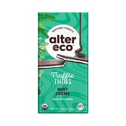 Organic Chocolate Truffle Thins Bar, Mint Crème