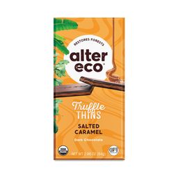 Organic Chocolate Truffle Thins Bar, Salted Caramel