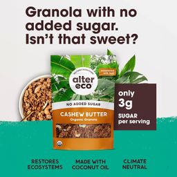 Organic No Sugar Added Granola, Cashew Butter