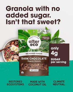 Organic No Sugar Added Granola, Dark Chocolate