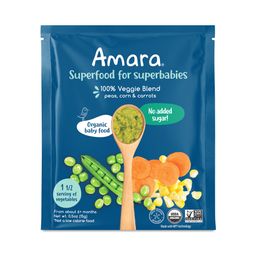100% Veggie Blend Baby Food, Peas Corn & Carrot
