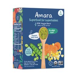 100% Veggie Blend Baby Food, Peas Corn & Carrot