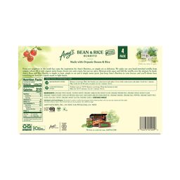 Bean & Rice Burrito, 4 Pack