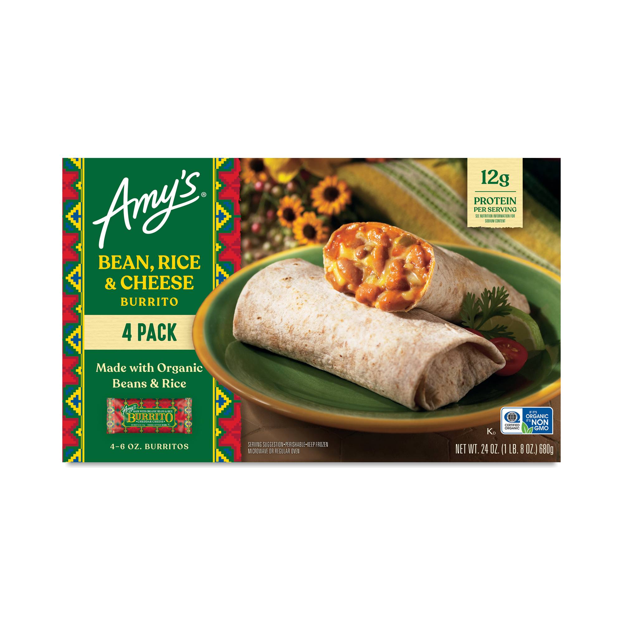 Bean, Rice & Cheese Burrito, 4 Pack