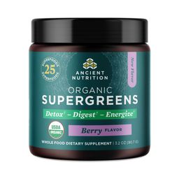 Organic Super Greens Powder, Berry