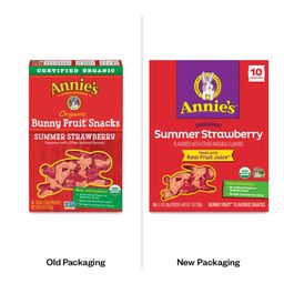 Organic Bunny Fruit Flavored Snacks, Summer Strawberry