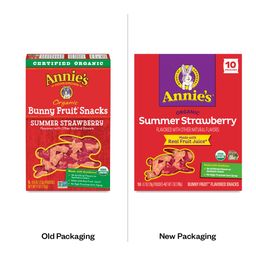 Organic Bunny Fruit Flavored Snacks, Summer Strawberry