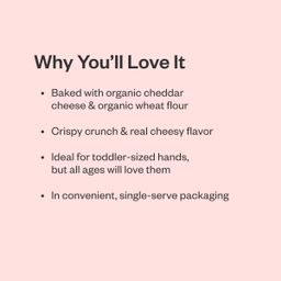 Organic Cheddar Bunnies Baked Snack Crackers, Snack Pack