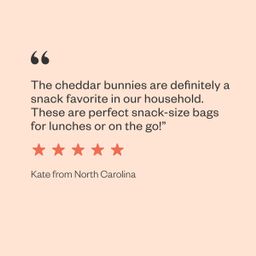 Organic Cheddar Bunnies Baked Snack Crackers, Snack Pack