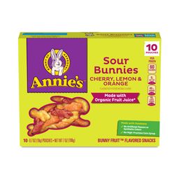 Sour Bunnies Snack, Cherry, Lemon & Orange