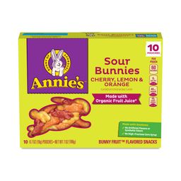 Sour Bunnies Snack, Cherry, Lemon & Orange