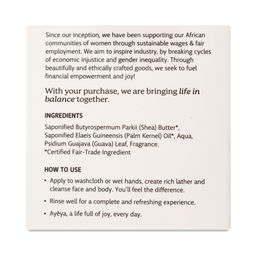 Traditional African Black Bar Soap, Joy