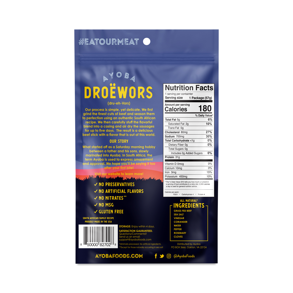 Beef Droewors by AyobaYo Thrive Market