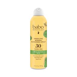 Sheer Zinc Sunscreen Spray, SPF 30
