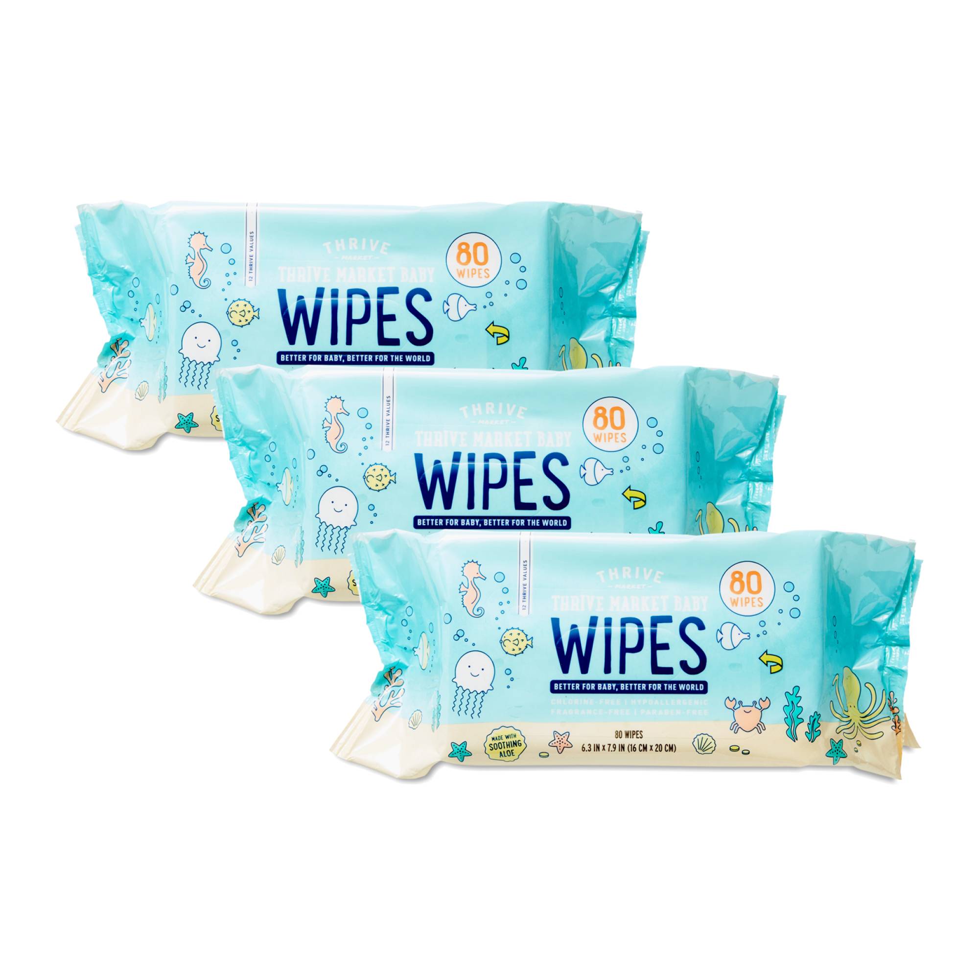Baby Wipes, 3-pack