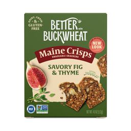 Maine Crisp Buckwheat Crackers, Savory Fig & Thyme