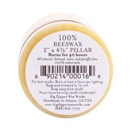 Pure Beeswax Pillar Candle, Small
