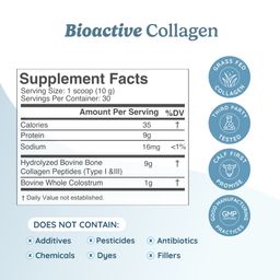 Bioactive Collagen Peptides & Colostrum Powder, Unflavored