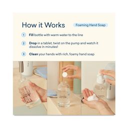 Foaming Hand Soap Tablet, Iris Agave