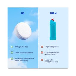 Toilet Bowl Cleaner Tablets Refill, Lemon Cedar