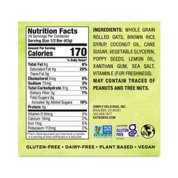 Oat Bar, Lemon Poppyseed