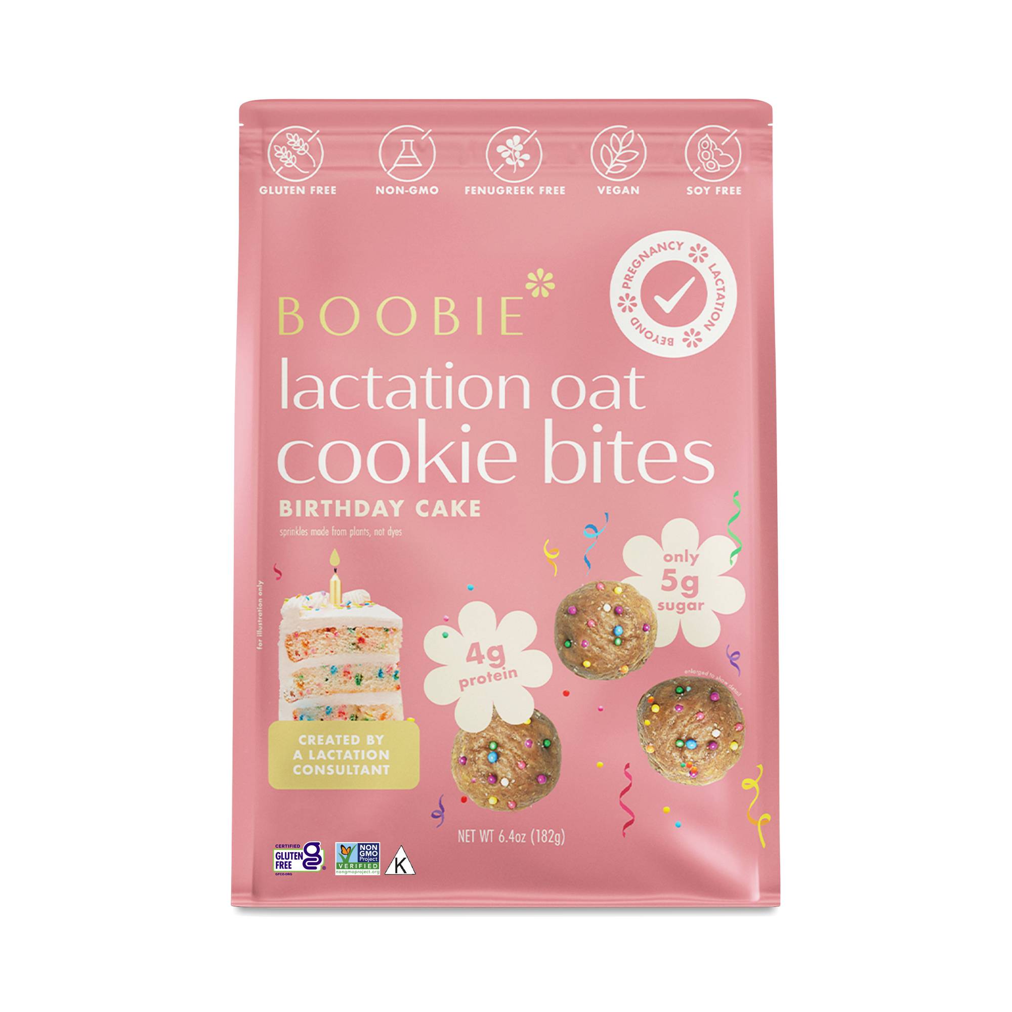 Lactation Oat Cookie Bites, Birthday Cake