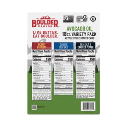 Avocado Oil Canyon Cut Kettle Style Potato Chips, Variety Snack Pack