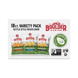 Avocado Oil Canyon Cut Kettle Style Potato Chips, Variety Snack Pack