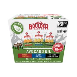 Avocado Oil Canyon Cut Kettle Style Potato Chips, Variety Snack Pack