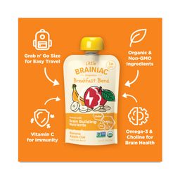 Little Brainiac Brain Squeezies, Fruit & Oat Variety Pack