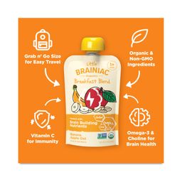 Little Brainiac Brain Squeezies, Fruit & Oat Variety Pack