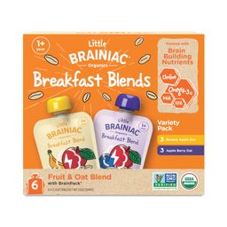 Little Brainiac Brain Squeezies, Fruit & Oat Variety Pack