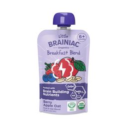 Little Brainiac Fruit & Oat Brain Squeezies, Berry Apple Oat