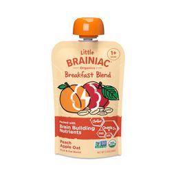 Little Brainiac Fruit & Oat Brain Squeezies, Peach Apple Oat
