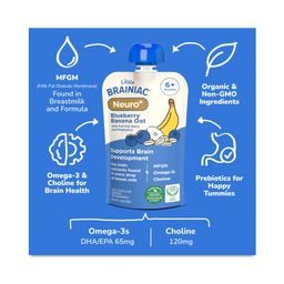 Little Brainiac Neuro+ Super Smoothie, Blueberry Banana Oat
