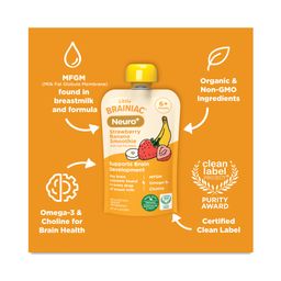 Little Brainiac Neuro+ Super Smoothie, Strawberry Banana