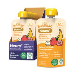 Little Brainiac Neuro+ Super Smoothie, Strawberry Banana