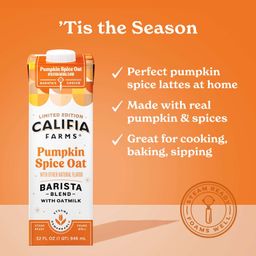 Barista Oat Milk, Pumpkin Spice