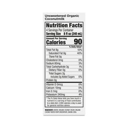 Organic Coconut Milk, Unsweetened