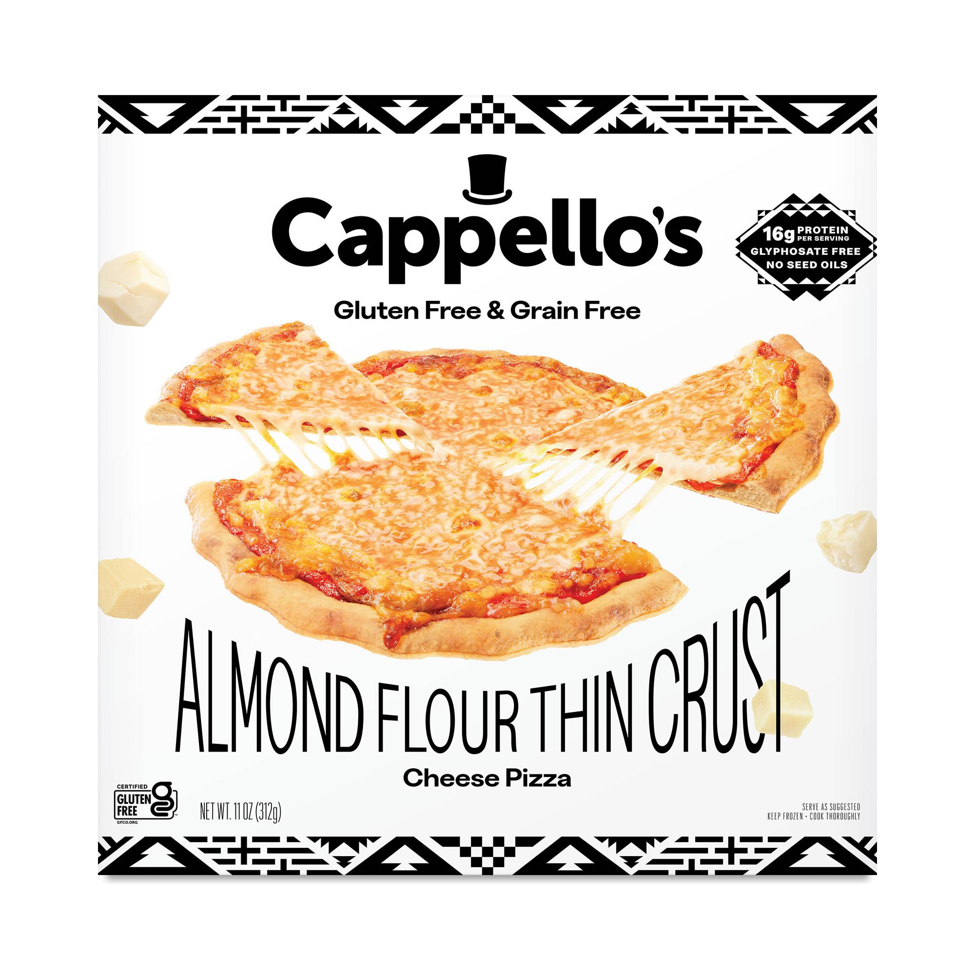 Cheese Pizza, Almond Flour Thin Crust