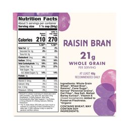 Organic Cereal, Raisin Bran