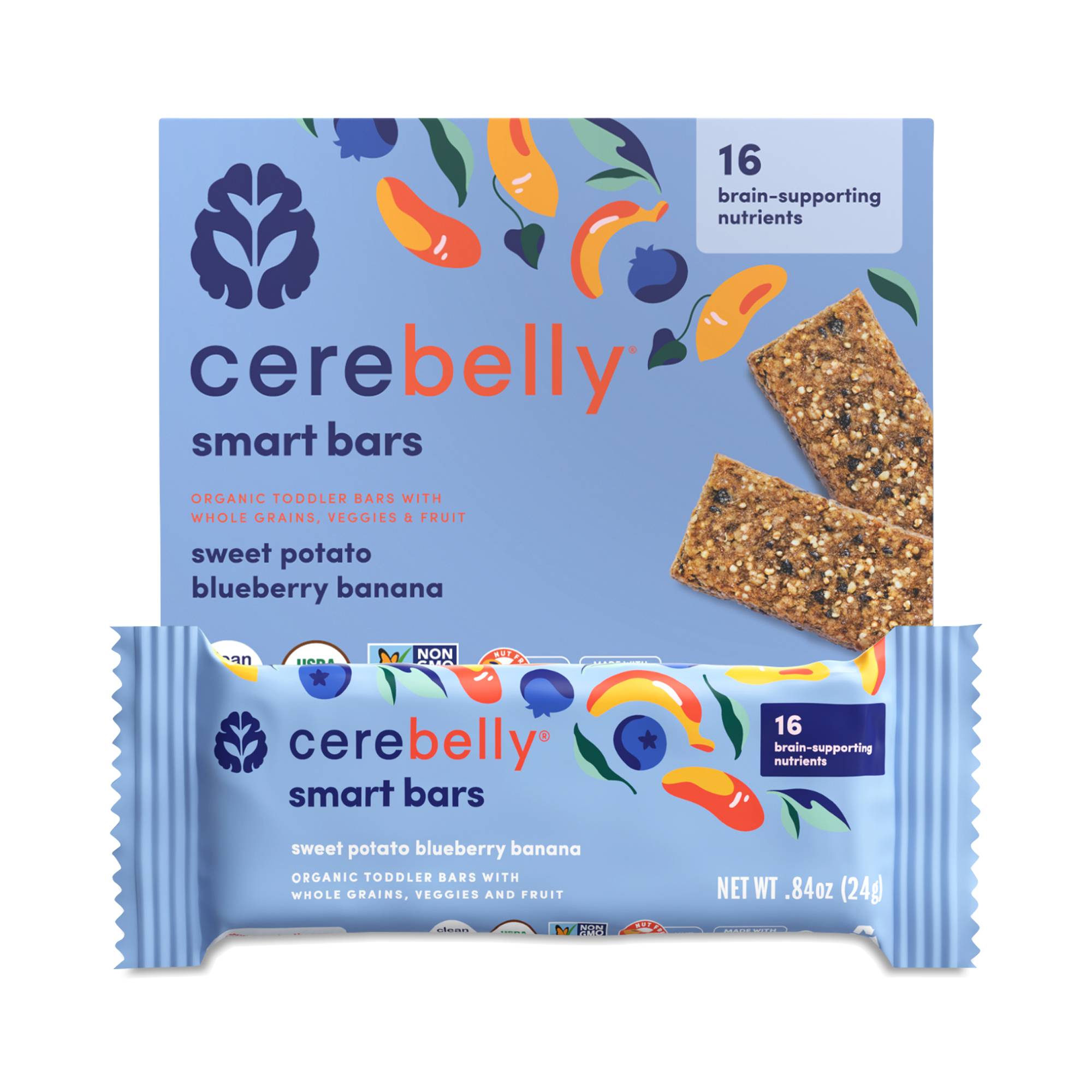 Smart Bar, Organic Blueberry, Banana & Sweet Potato