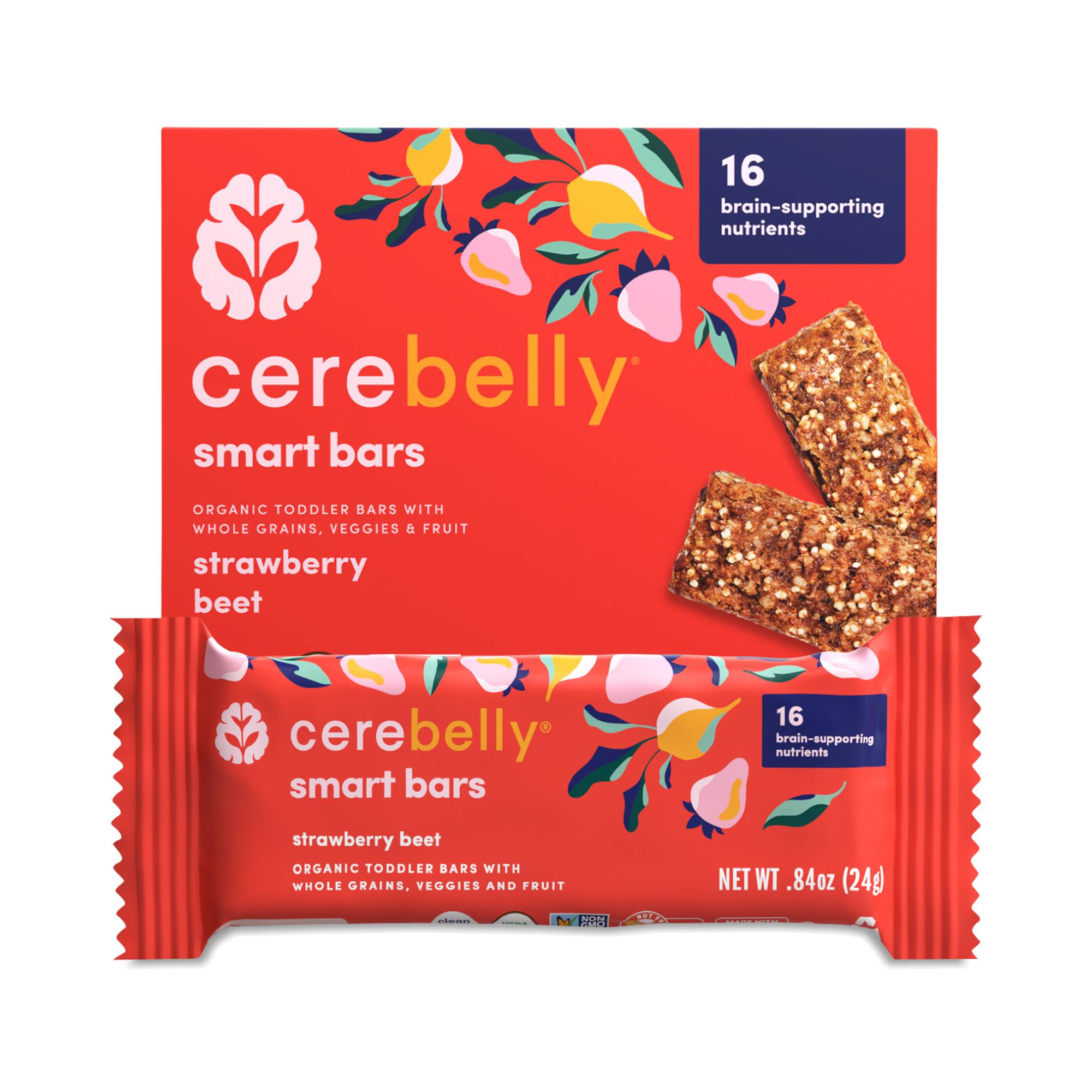 Smart Bar, Organic Strawberry & Beet