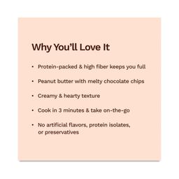 Chickpeas Protein Hot Cereal Cup, Peanut Butter Chocolate Chip