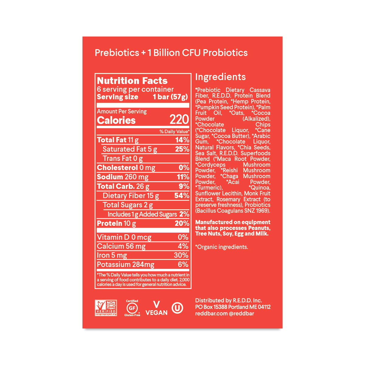 Chocolate Superfood Energy Bars by Redd Thrive Market