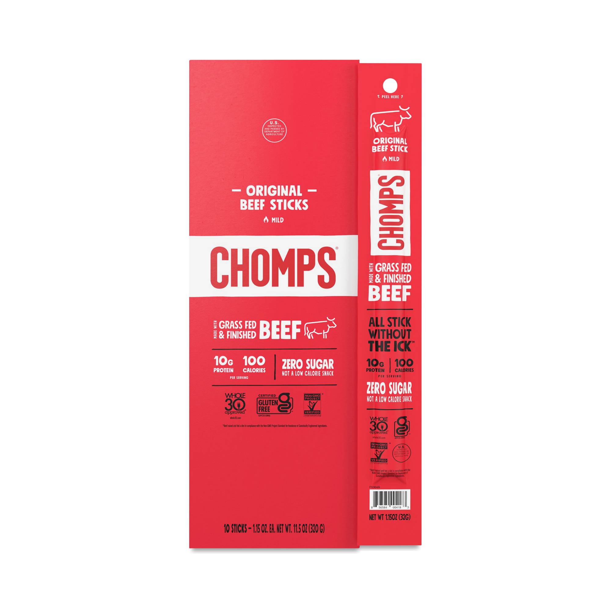 Grass-Fed Beef Sticks, Original